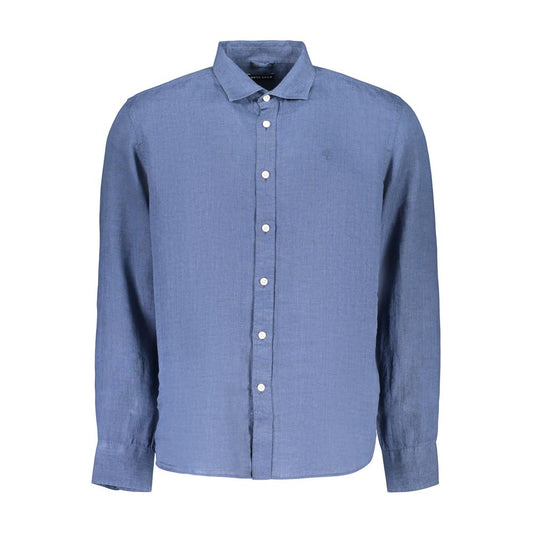 North Sails Blue Linen Men's Shirt North Sails