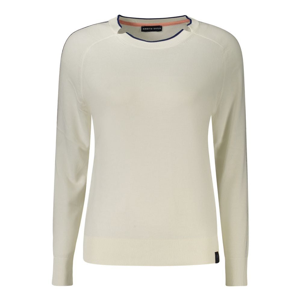 North Sails Bianco Viscosa women's top showing a lightweight, white Viscosa fabric blouse with a relaxed fit and stylish design.