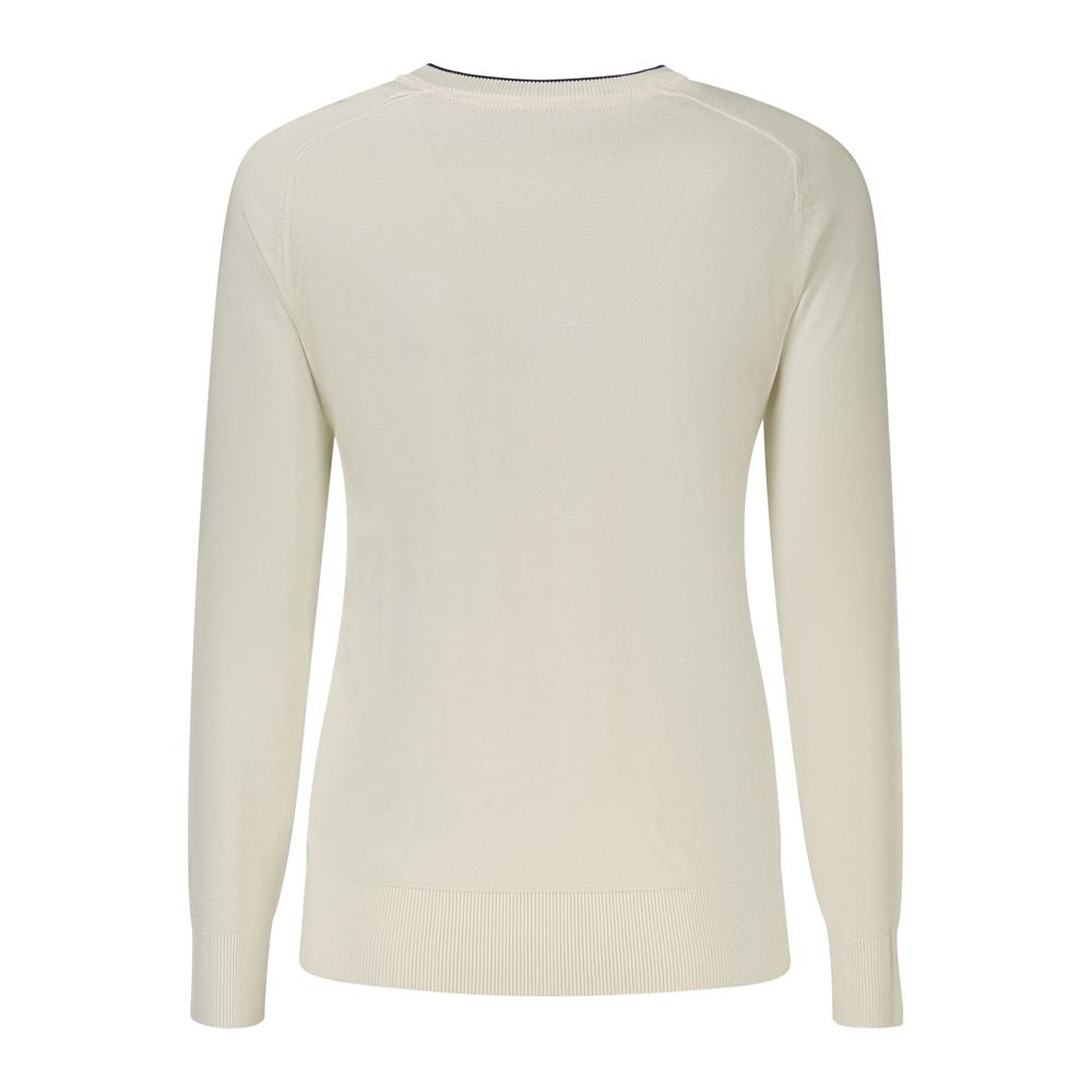 North Sails Bianco Viscosa women's top featuring a lightweight, stylish design with a round neckline and short sleeves.