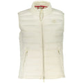 North Sails Bianco Polyester Women's Jacket, lightweight with a sleek design, shown in a close-up of the fabric and collar details.