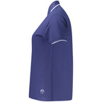North Sails blue modal women's polo shirt with a classic collar and short sleeves, displayed on a plain background.