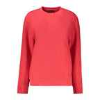 North Sails Rosso Cotton Women's Sweatshirt displayed on a hanger, showcasing a casual, comfortable fit and classic design.