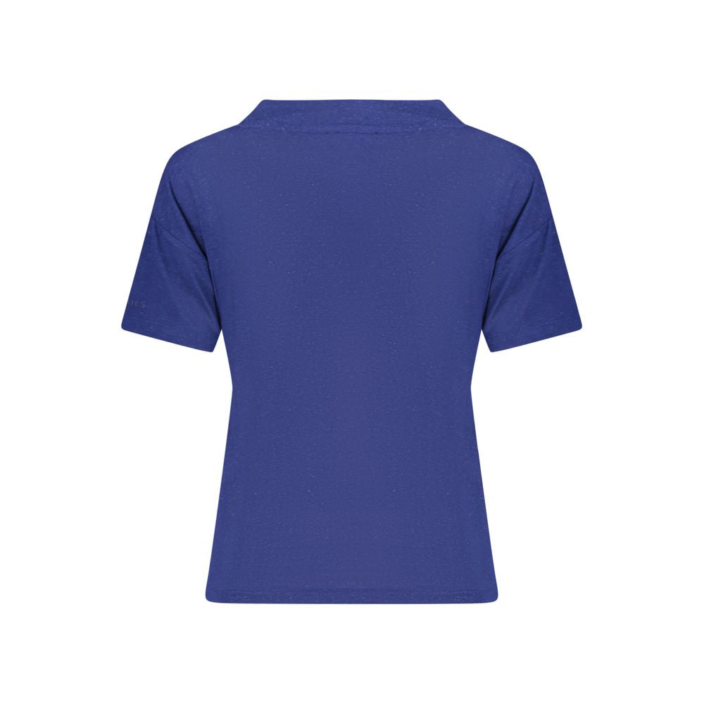 North Sails blue viscose women's T-shirt featuring a casual fit and soft fabric, ideal for comfortable everyday wear.