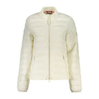 North Sails white polyester women's jacket displayed with front view, showing lightweight design and casual style.