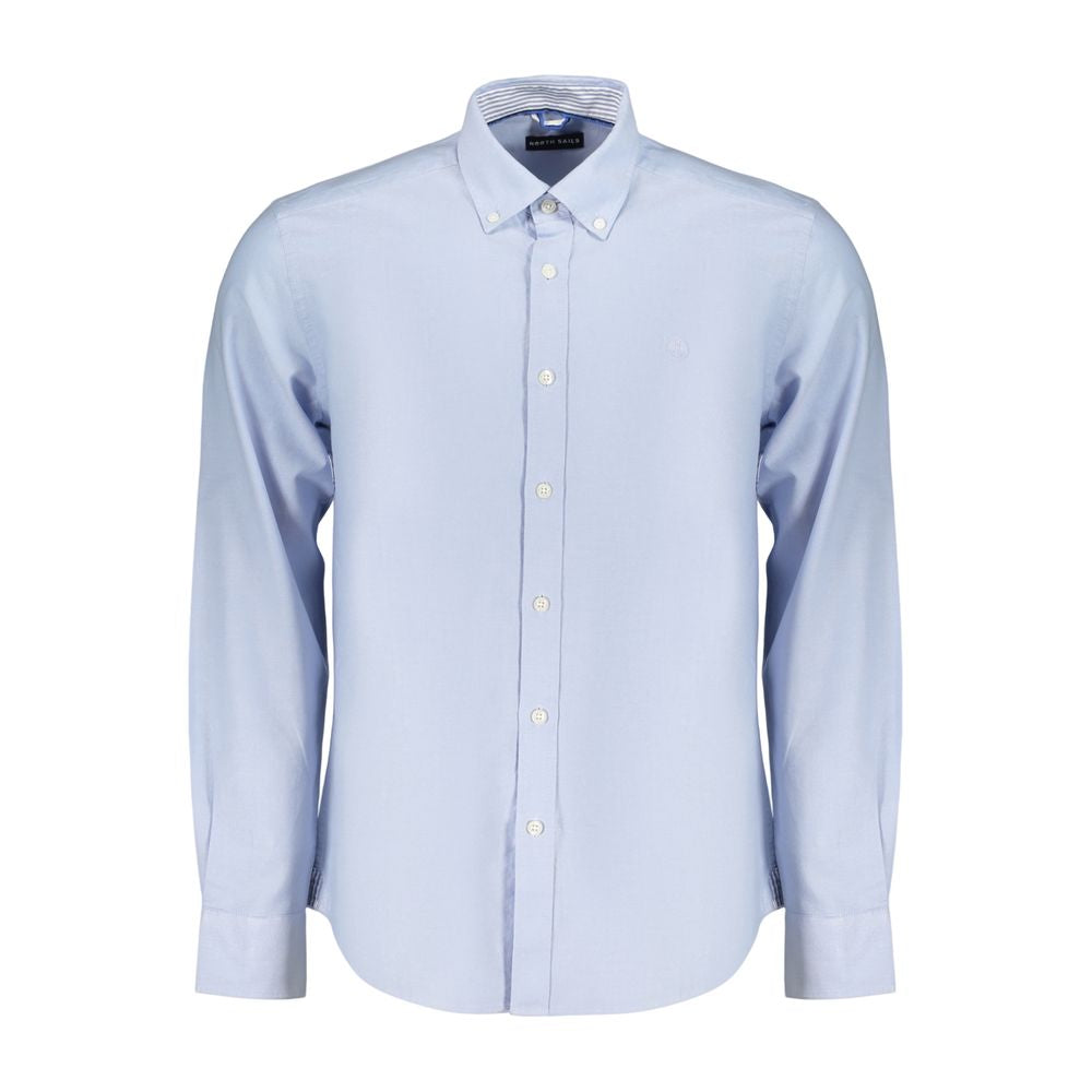 North Sails Azzurro cotton men's shirt displaying a classic fit with short sleeves and button-front design.