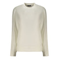 White North Sails cotton women's sweatshirt with a relaxed fit and crew neckline, displayed on a hanger.
