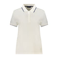 White North Sails women's cotton polo shirt with a classic collar and short sleeves, displayed flat on a white background.