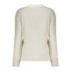 White cotton women's sweatshirt by North Sails with a casual fit and soft fabric, perfect for everyday wear.