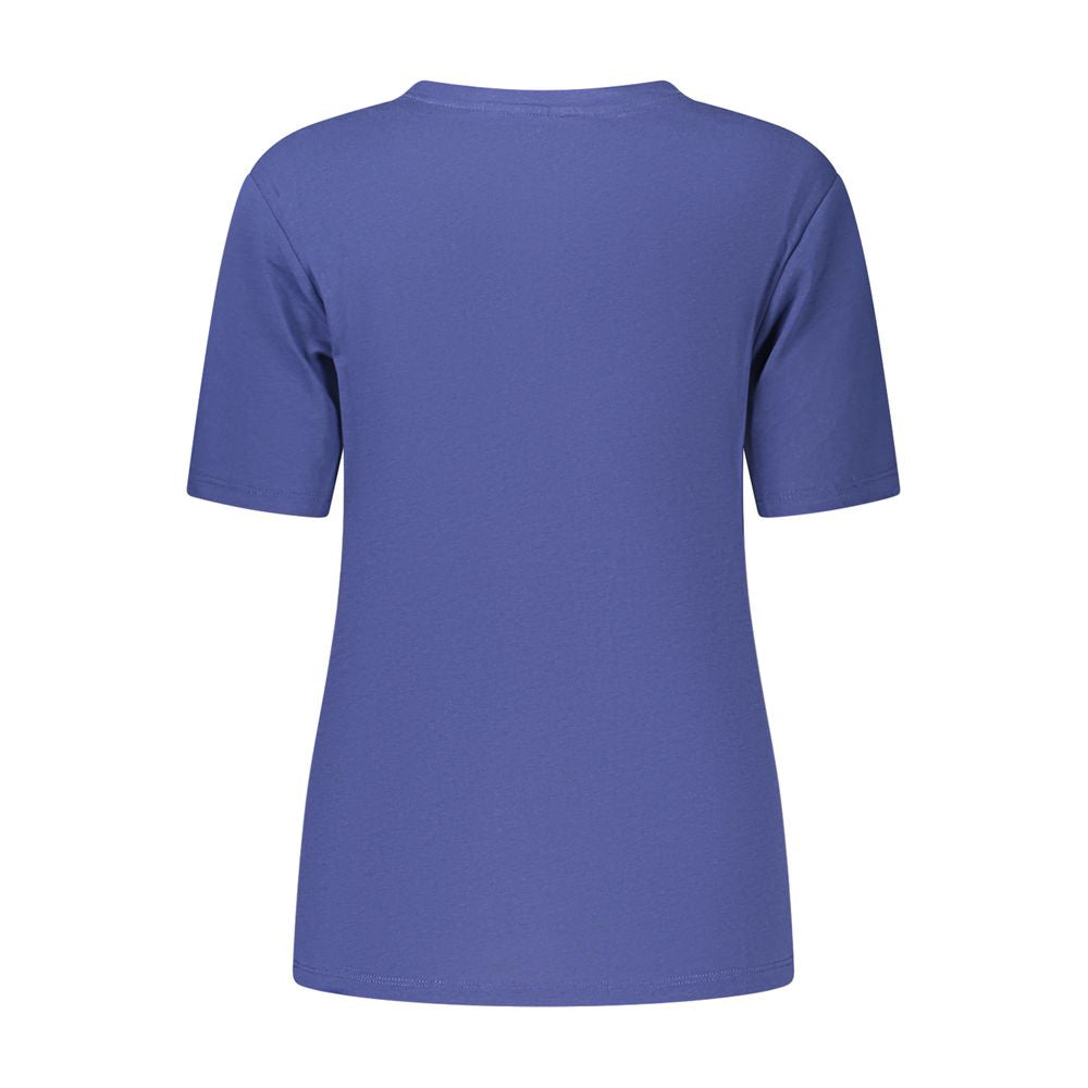 North Sails blue cotton women's T-shirt with short sleeves and crew neck, casual and comfortable for everyday wear.