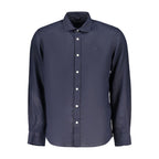 North Sails Blue Linen Men's Shirt North Sails