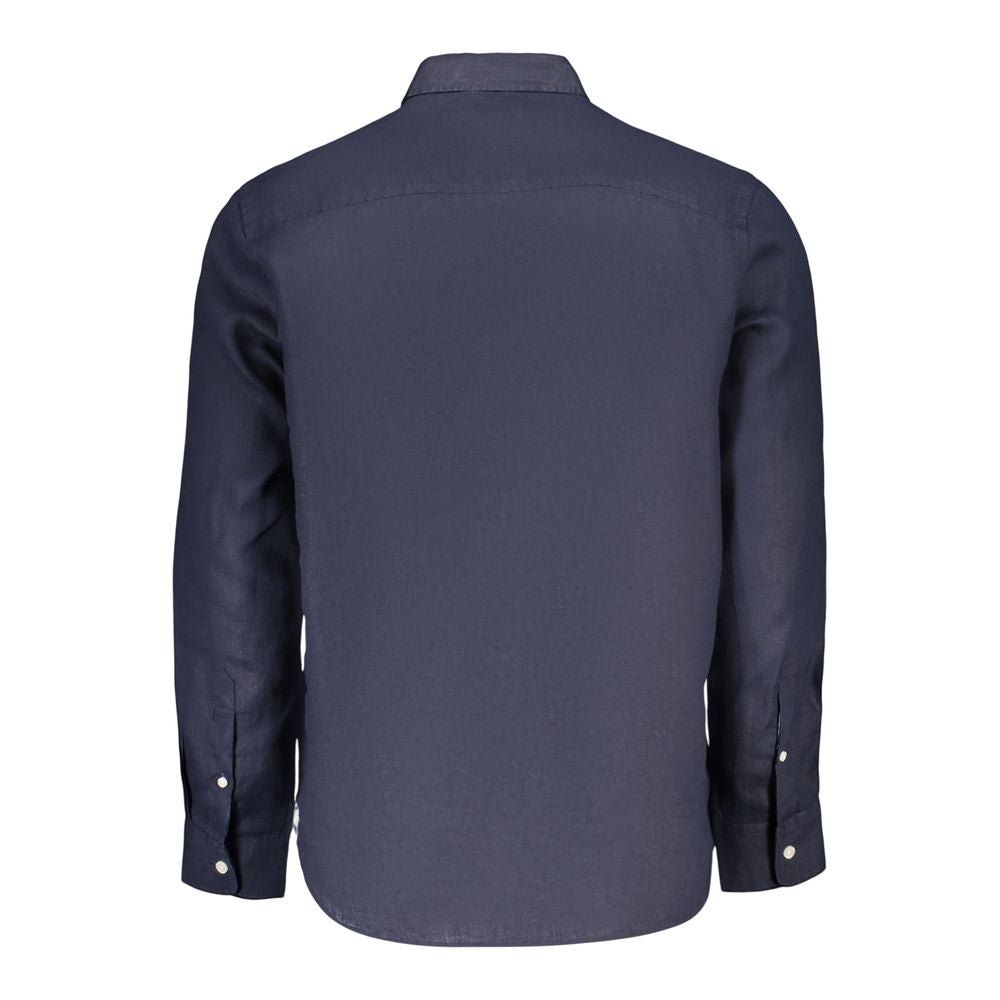 North Sails Blue Linen Men's Shirt North Sails