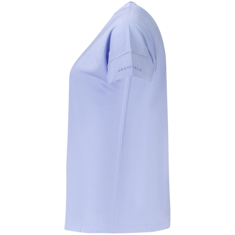 North Sails Viola cotton women's T-shirt with short sleeves and crew neckline, featuring a simple, stylish design.