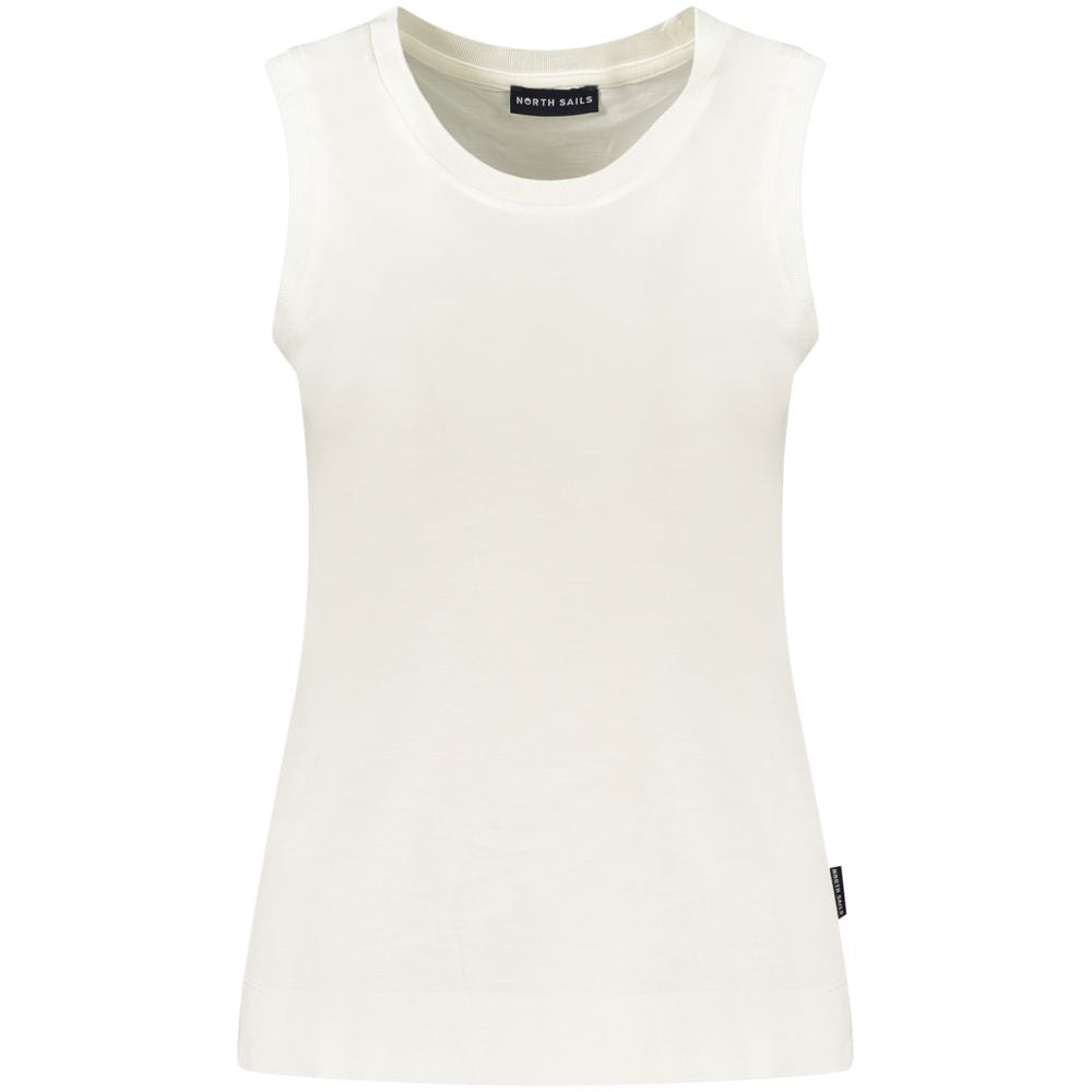 White North Sails women's modal tank top with sleeveless design and scoop neckline, lightweight and comfortable for casual wear.