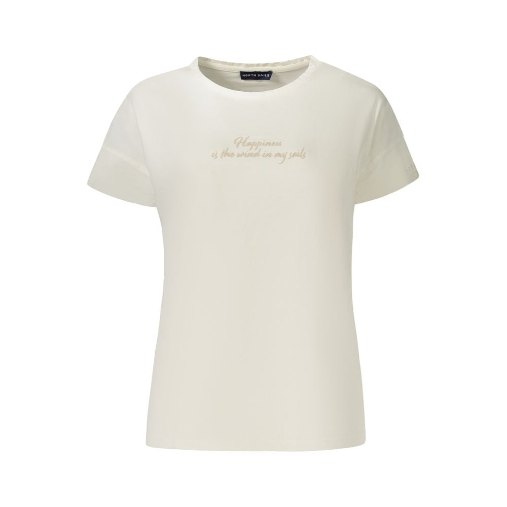 North Sails Bianco cotton women's T-shirt, soft white casual top with short sleeves and classic fit.
