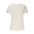 North Sails Bianco Cotton Women's T-Shirt featuring a comfortable fit and classic style, shown on a model in a casual setting.