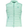 North Sails green women's polyester vest with a fitted design and lightweight fabric, perfect for casual outdoor wear.