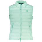 North Sails green women's polyester vest with a fitted design and lightweight fabric, perfect for casual outdoor wear.