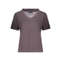 Gray North Sails women's viscose T-shirt with a relaxed fit and short sleeves, displayed on a white background.