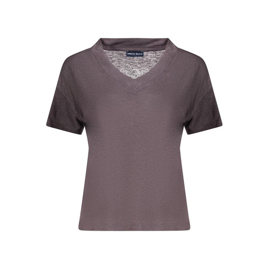 North Sails Gray Viscose Women T-Shirt North Sails