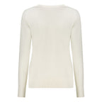 North Sails Bianco Viscose women's shirt with long sleeves and collar, lightweight and stylish for casual wear.