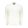 White cotton men's shirt by North Sails, featuring a classic fit with a button-down collar and subtle branding details.