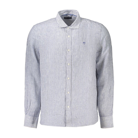 North Sails Blue Linen Men's Shirt North Sails