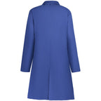 North Sails blue cotton women's jacket displayed on a hanger, showing the casual style and lightweight fabric.
