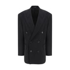 Balenciaga Black Wool Oves Aries Blazer
