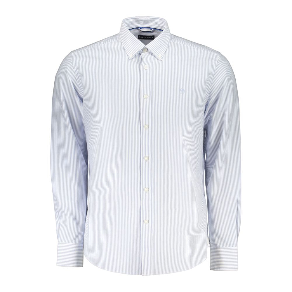 North Sails Azzurro Cotton Men Shirt with Long Sleeves and Button-Down Collar North Sails