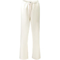 White cotton women's pants by North Sails, featuring a relaxed fit and classic design, shown on a model.