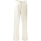 White cotton women's pants by North Sails, featuring a relaxed fit and classic design, shown on a model.