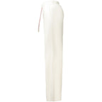 White cotton women's pants by North Sails, featuring a relaxed fit and classic design, shown on a model.