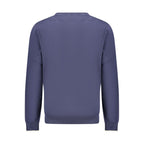 North Sails Blu Cotton Uomo Shirt displayed on a hanger, showcasing its classic collar and button-front design.