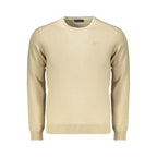 Beige cotton men's pullover by North Sails, featuring a classic fit and soft knit fabric.