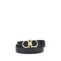 Ferragamo Black Calf Leather Bos Taurus Belt Ferragamo