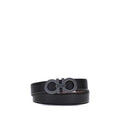 Ferragamo Black Calf Leather Bos Taurus Regular Belt Ferragamo