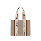 Chloé Beige Linen Handbag - Eljoys Fashion 