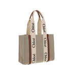 Chloé Beige Linen Handbag - Eljoys Fashion 