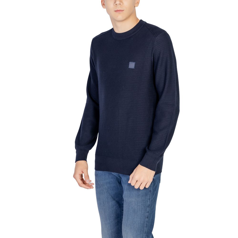 Hugo Boss Blue Cotton Sweatshirt Hugo Boss