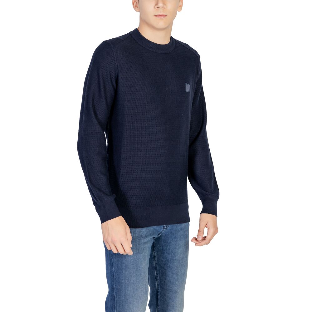 Hugo Boss Blue Cotton Sweatshirt Hugo Boss