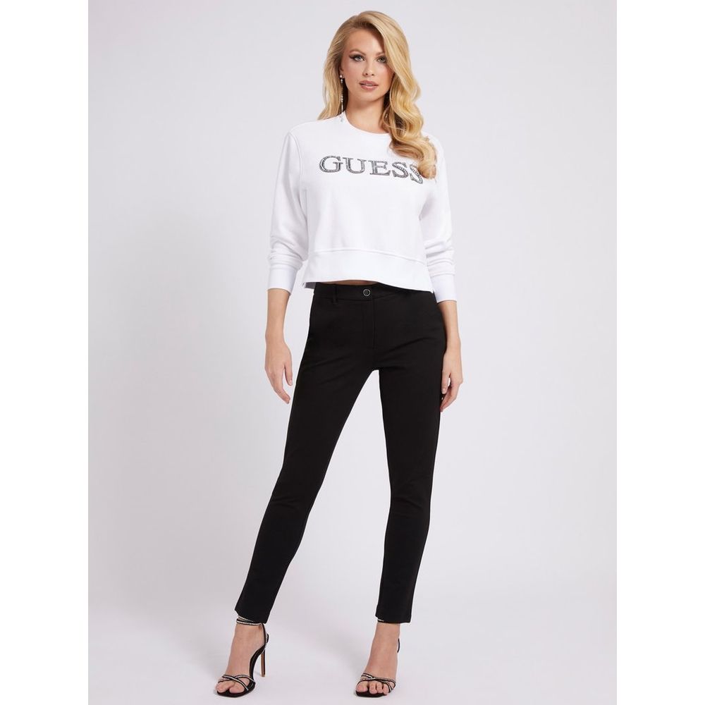Guess Jeans Black Viscose Casual Pants