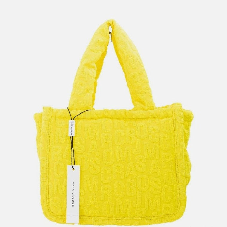 Marc Jacobs The Monogram Terry Tote Small Golden Kiwi Shoulder Bag Purse