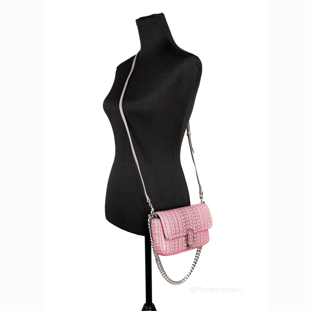 Marc Jacobs Neon Pink The Monogram Leather J Marc Mini Shoulder Bag Crossbody