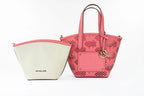 Michael Kors Kimber Small Tea Rose Leather 2-In-1 Zip Tote Messenger Bag Purse Michael Kors