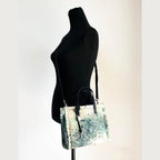 Marc Jacobs Mini Green Multi Splatter Paint Print Nylon Crossbody Tote Handbag