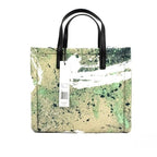 Marc Jacobs Mini Green Multi Splatter Paint Print Nylon Crossbody Tote Handbag