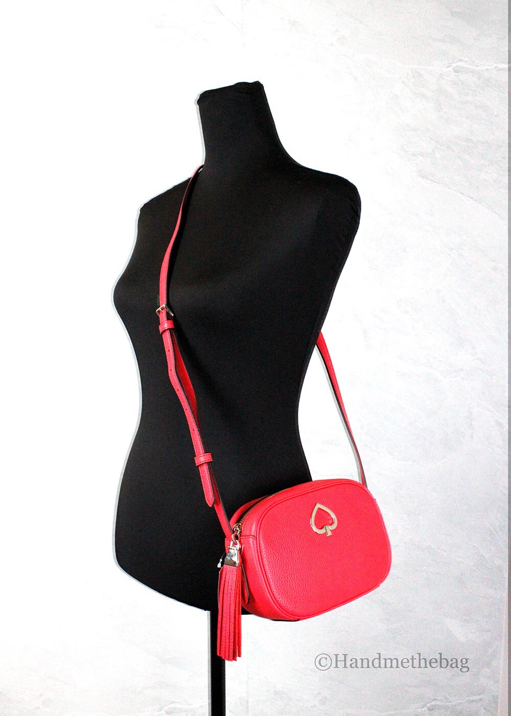 Kate Spade New York Women'S Kourtney Pebbled Leather Zip Around Camera Crossbody Bag Stoplight Kate Spade