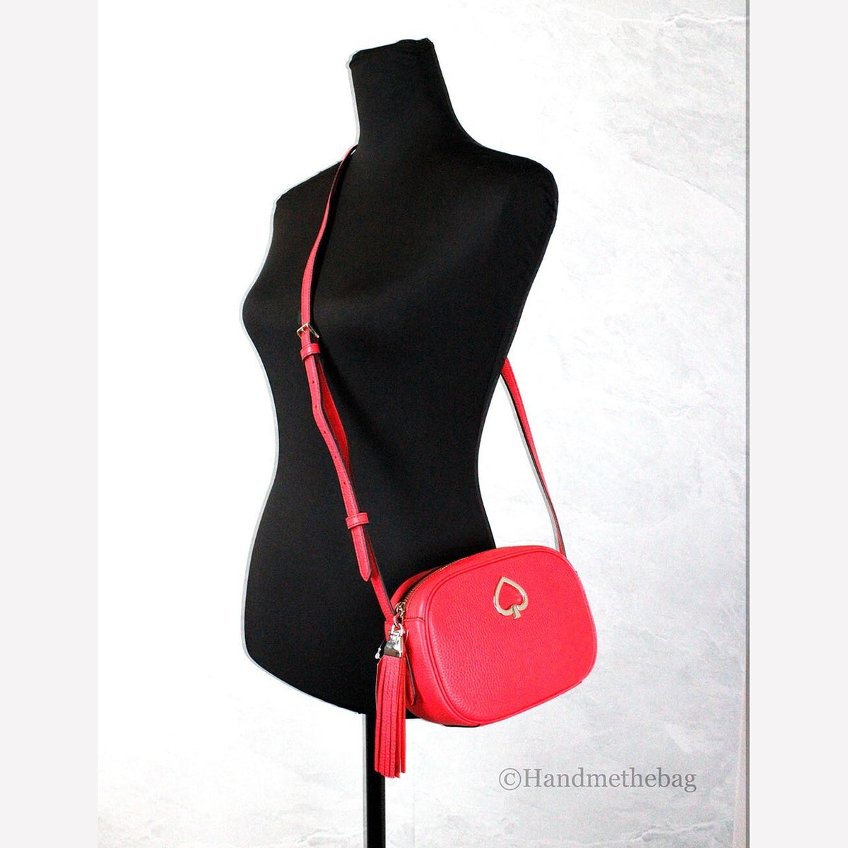 Kate Spade New York Women'S Kourtney Pebbled Leather Zip Around Camera Crossbody Bag Stoplight Kate Spade