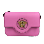 Versace La Medusa Pink Leather Shoulder Crossbody Bag Purse