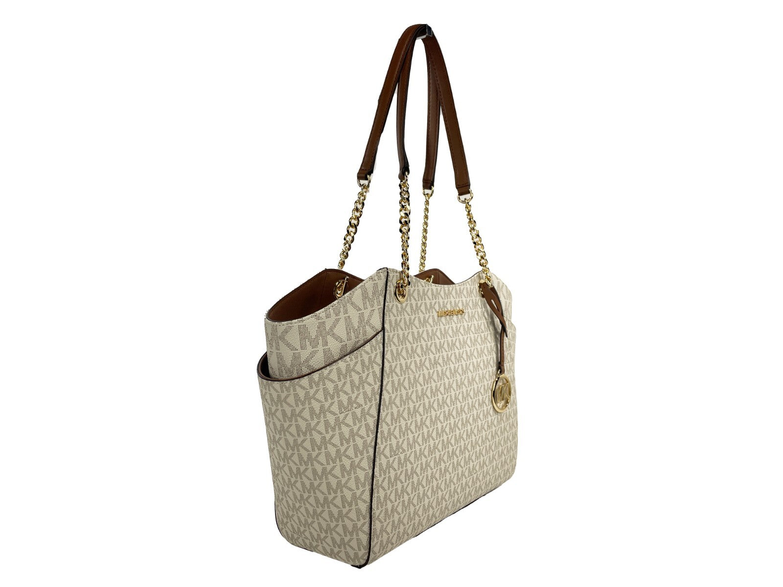 Michael Kors Jet Set Travel Large Logo Tote Vanilla Michael Kors